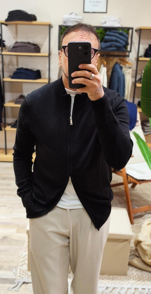 Cardigan full zip in lana regular fit