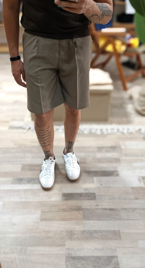 Bermuda modello sartoriale con pence| made in Italy - Wardrobe Men AversaWardrobe Men Aversa