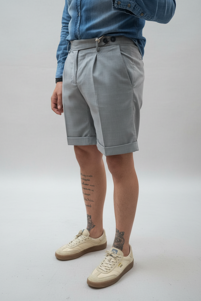 Bermuda Sartoriale Uomo con Pince – Made in Italy