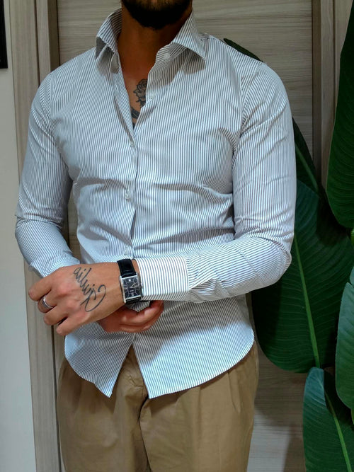 Camicia rigata in cotone | made in Italy - Wardrobe Menwardrobe men