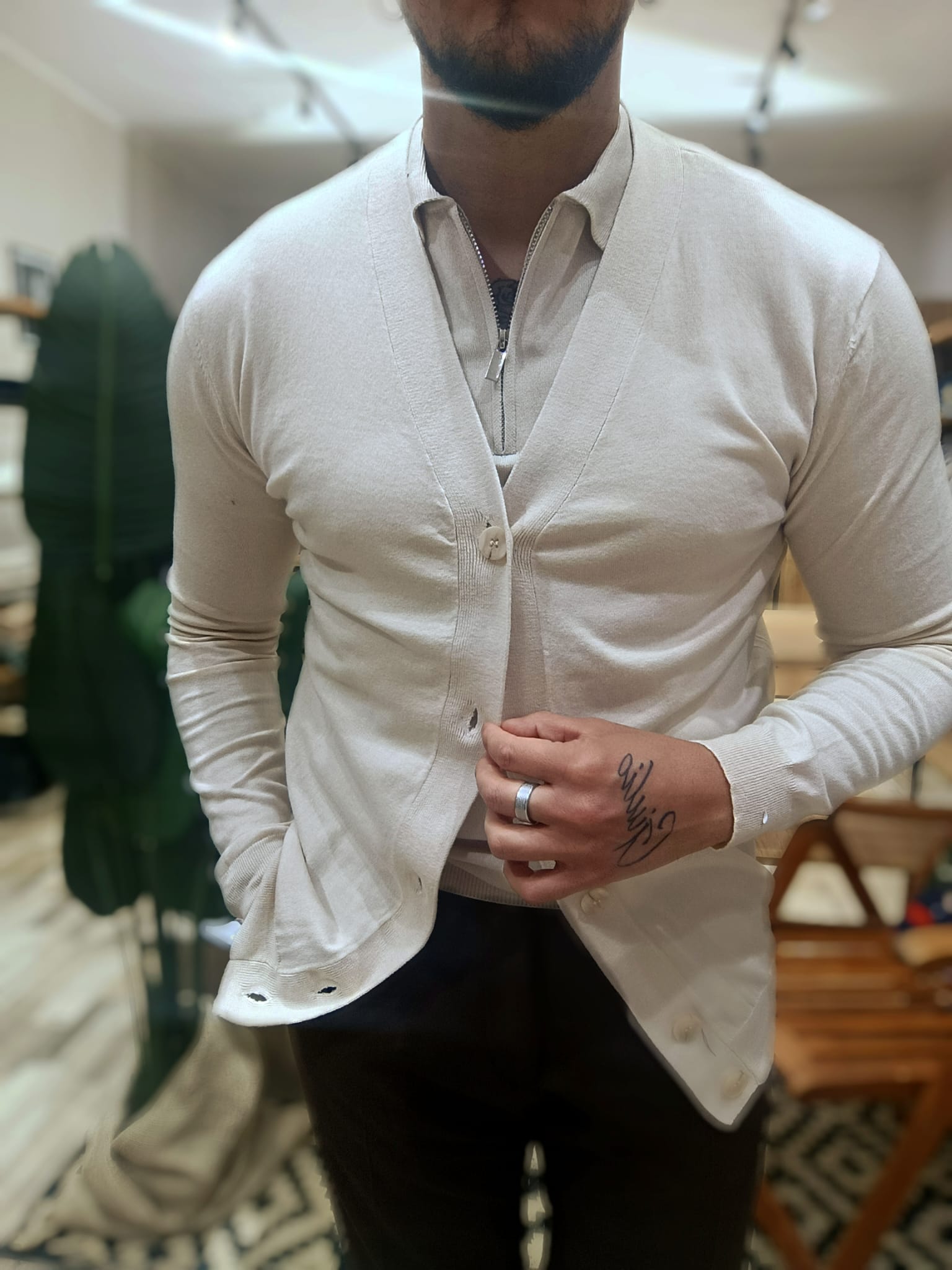 Cardigan scollo V- Wardrobe Men AversaWardrobe Men Aversa