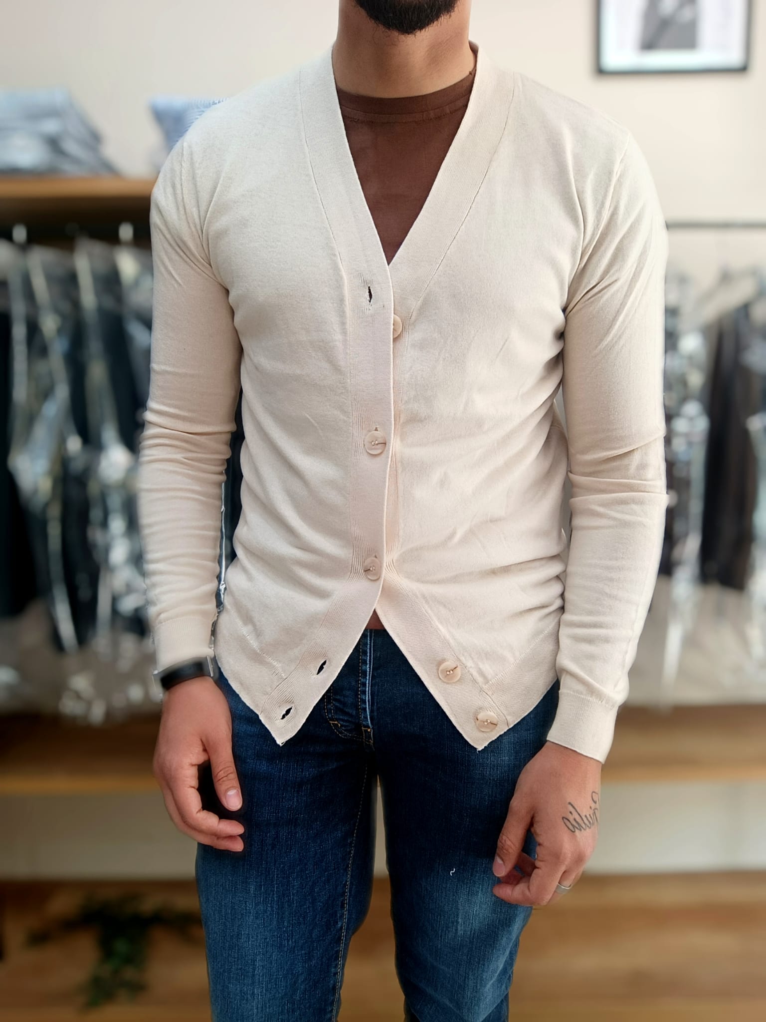 Cardigan scollo V - Wardrobe Men AversaWardrobe Men Aversa