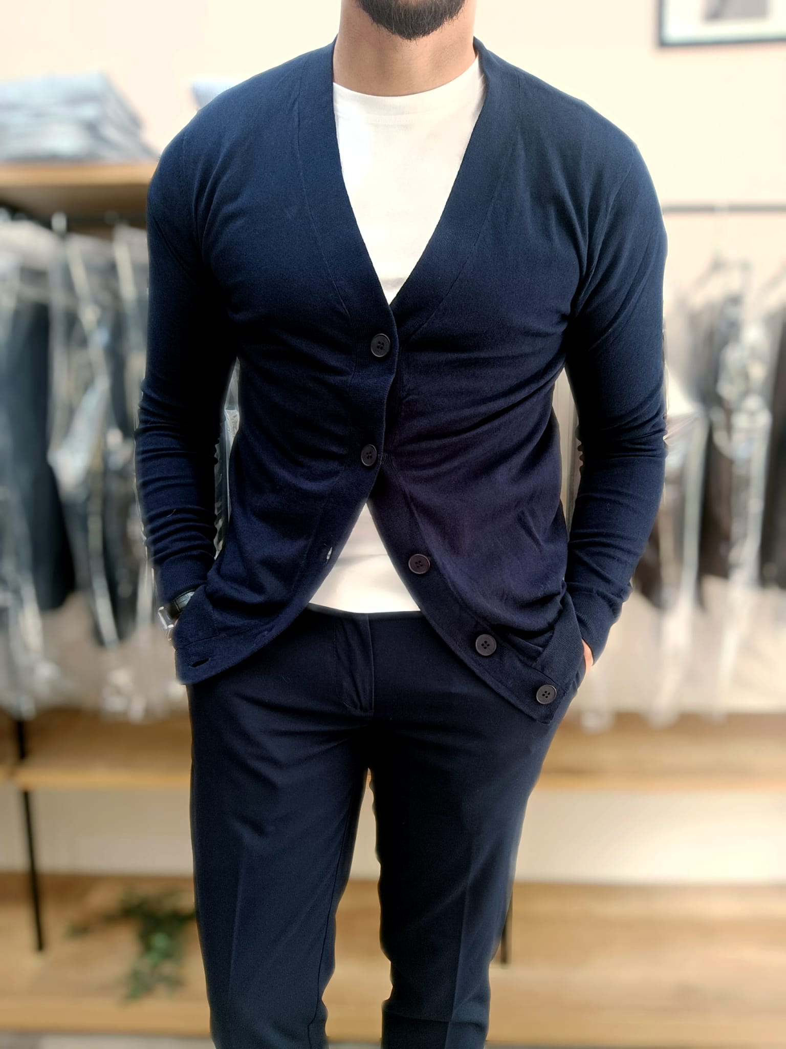 Cardigan scollo V - Wardrobe Men AversaWardrobe Men Aversa