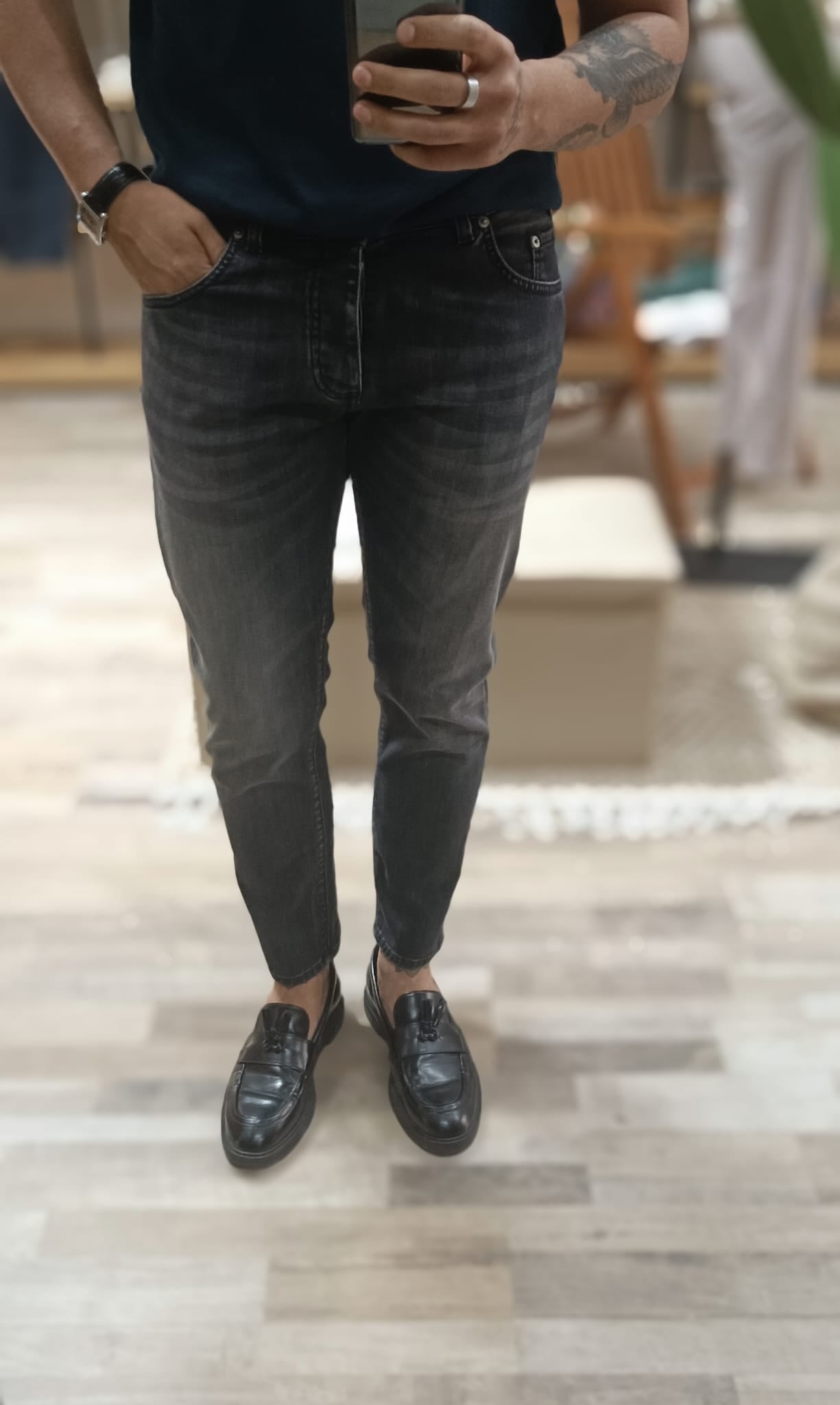 Denim Capri lavaggio pulito sfumato - Wardrobe Men AversaWardrobe Men Aversa