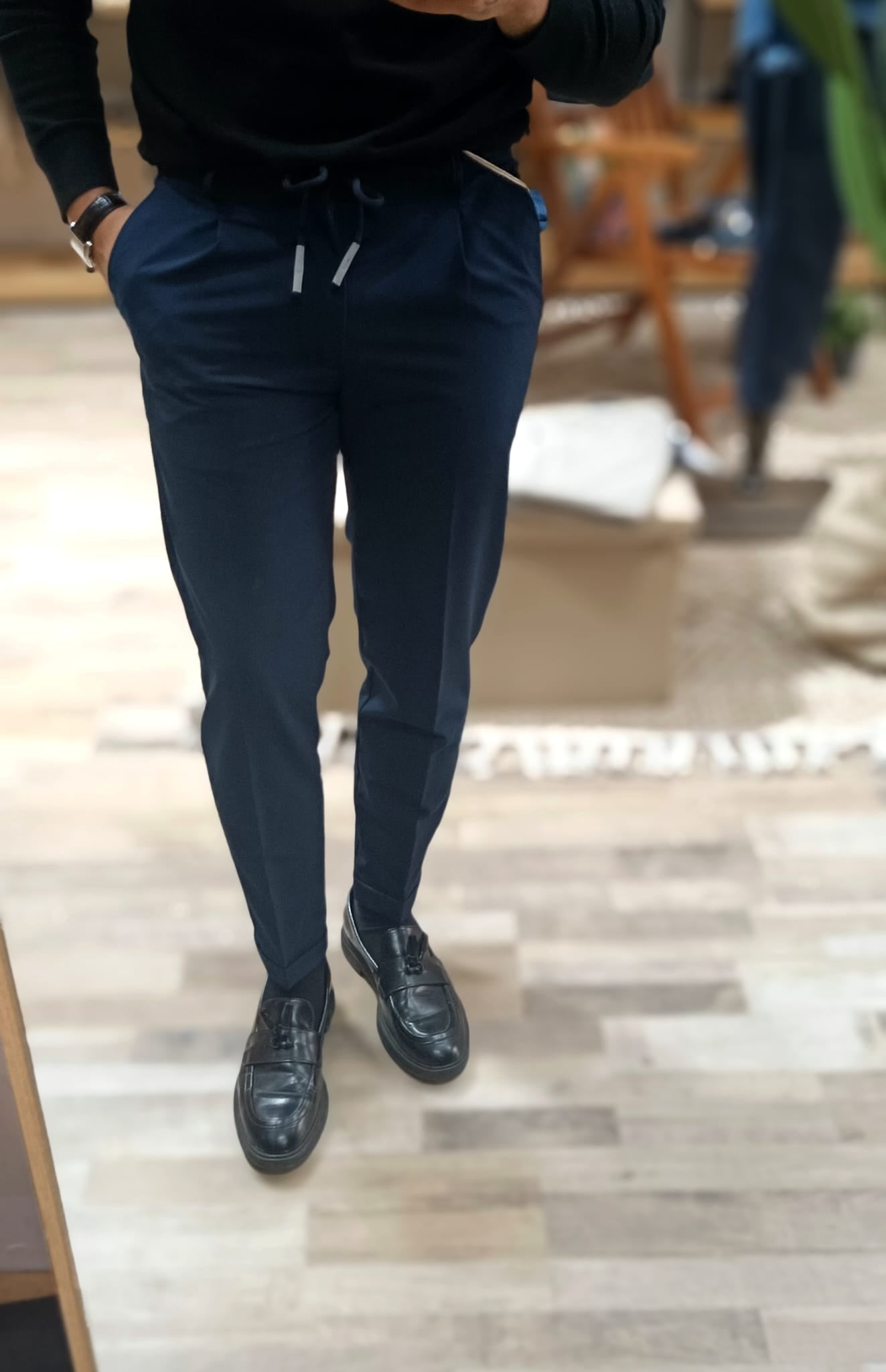 Pantalaccio uomo slim fit con lacci a scomparsa - Wardrobe Men AversaWardrobe Men Aversa
