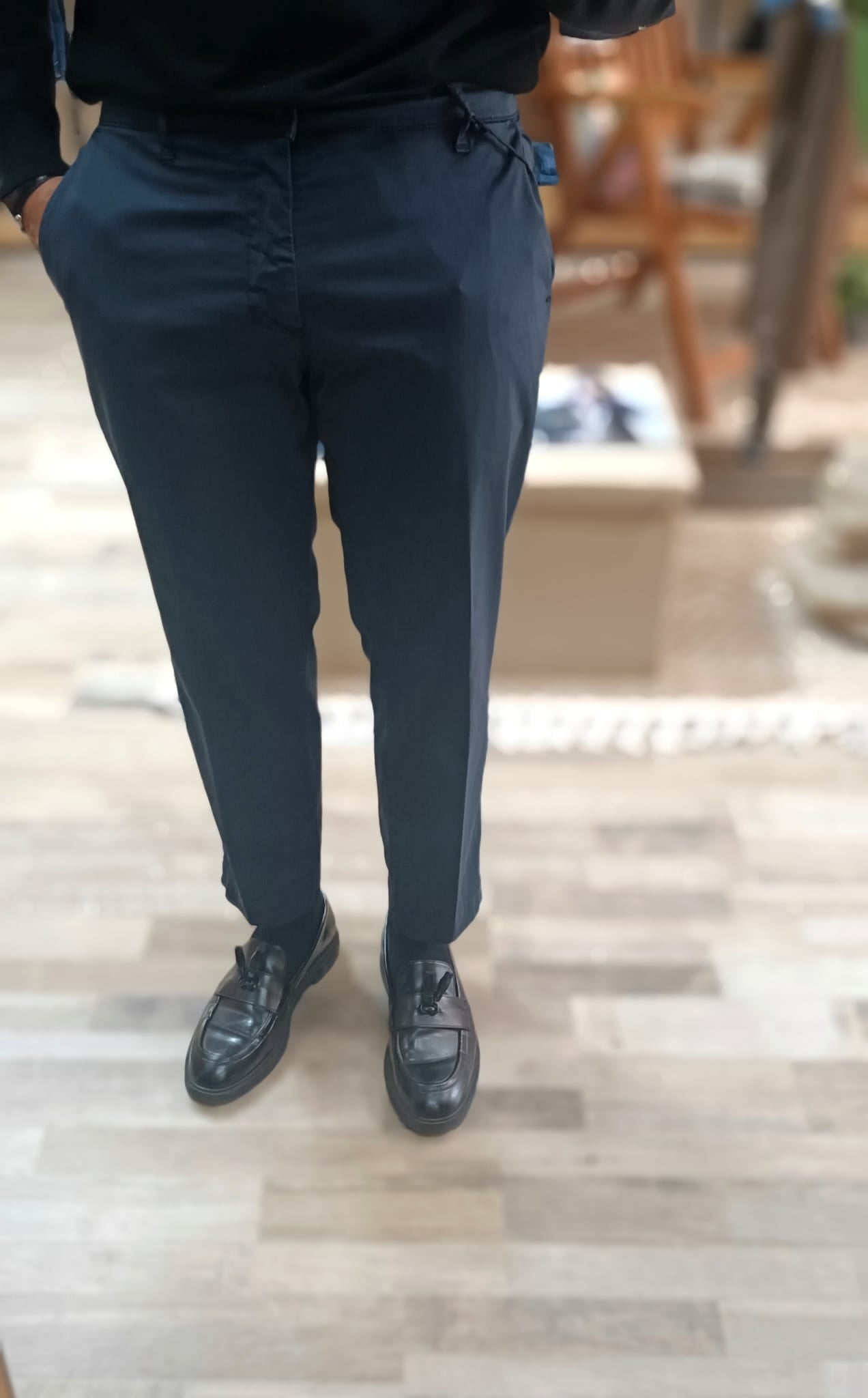 chinos blu