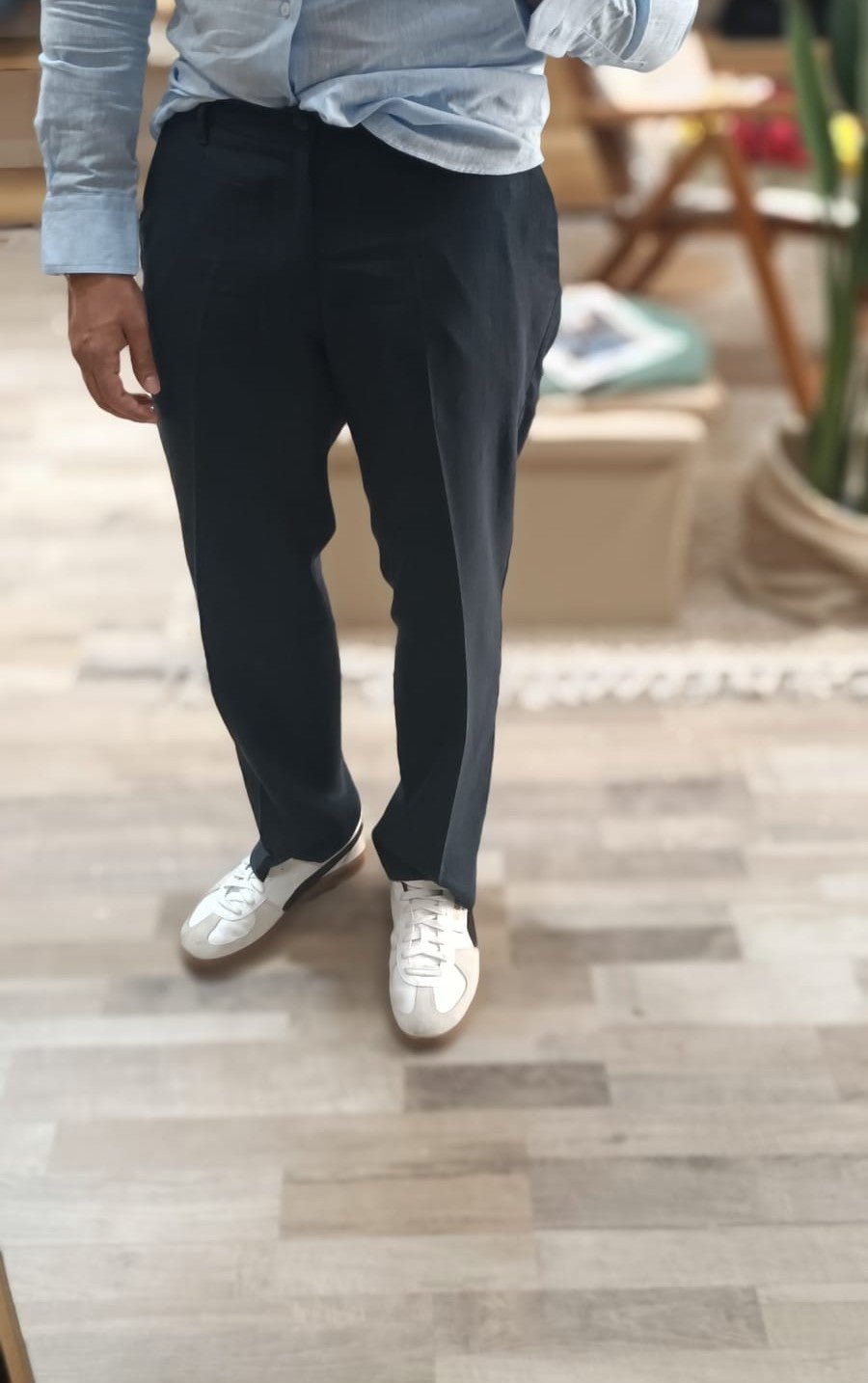 Pantalone in lino fondo comodo | made in Italy - Wardrobe Men AversaWardrobe Men Aversa