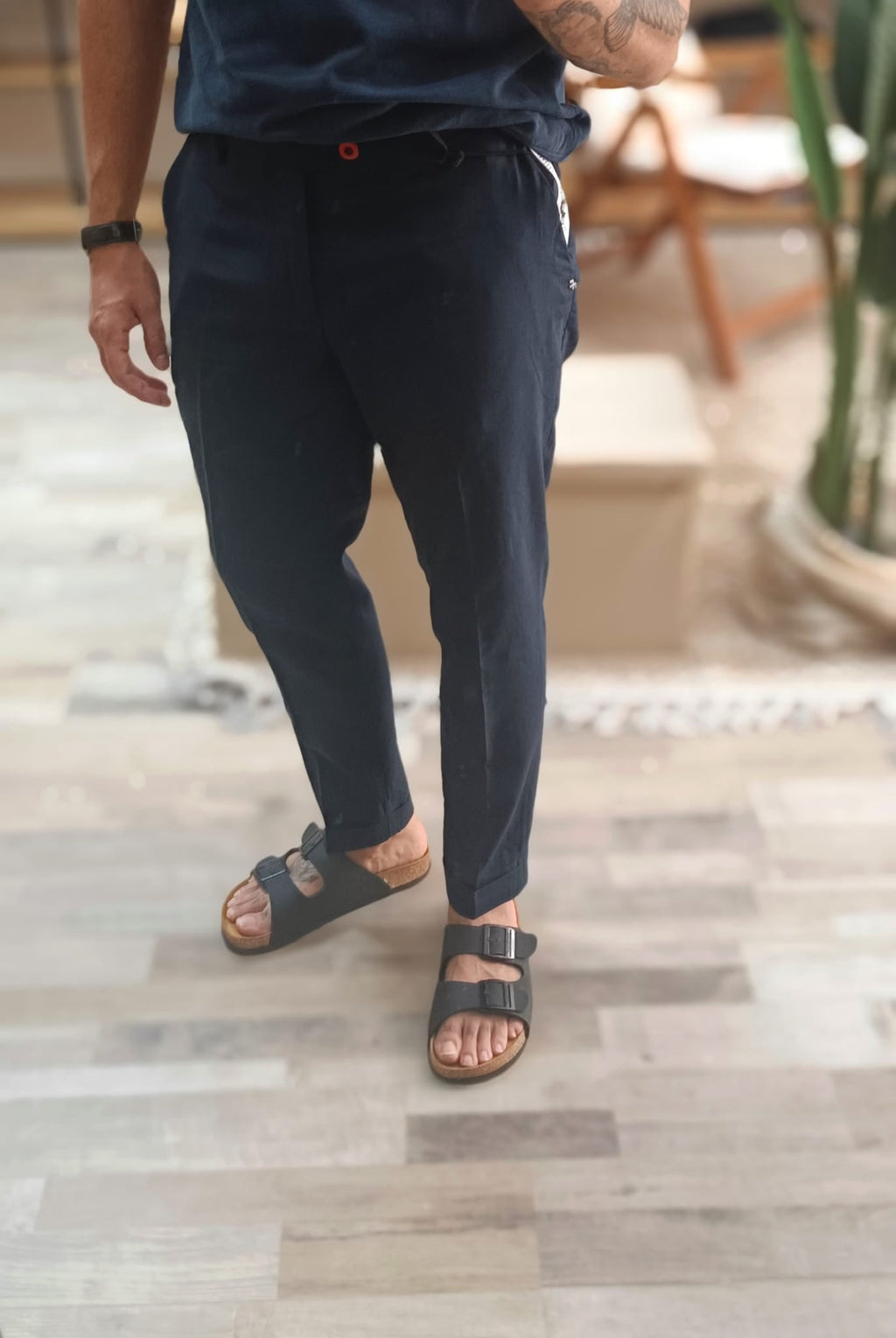 Pantalone in lino slim fit - Wardrobe Men AversaWardrobe Men Aversa