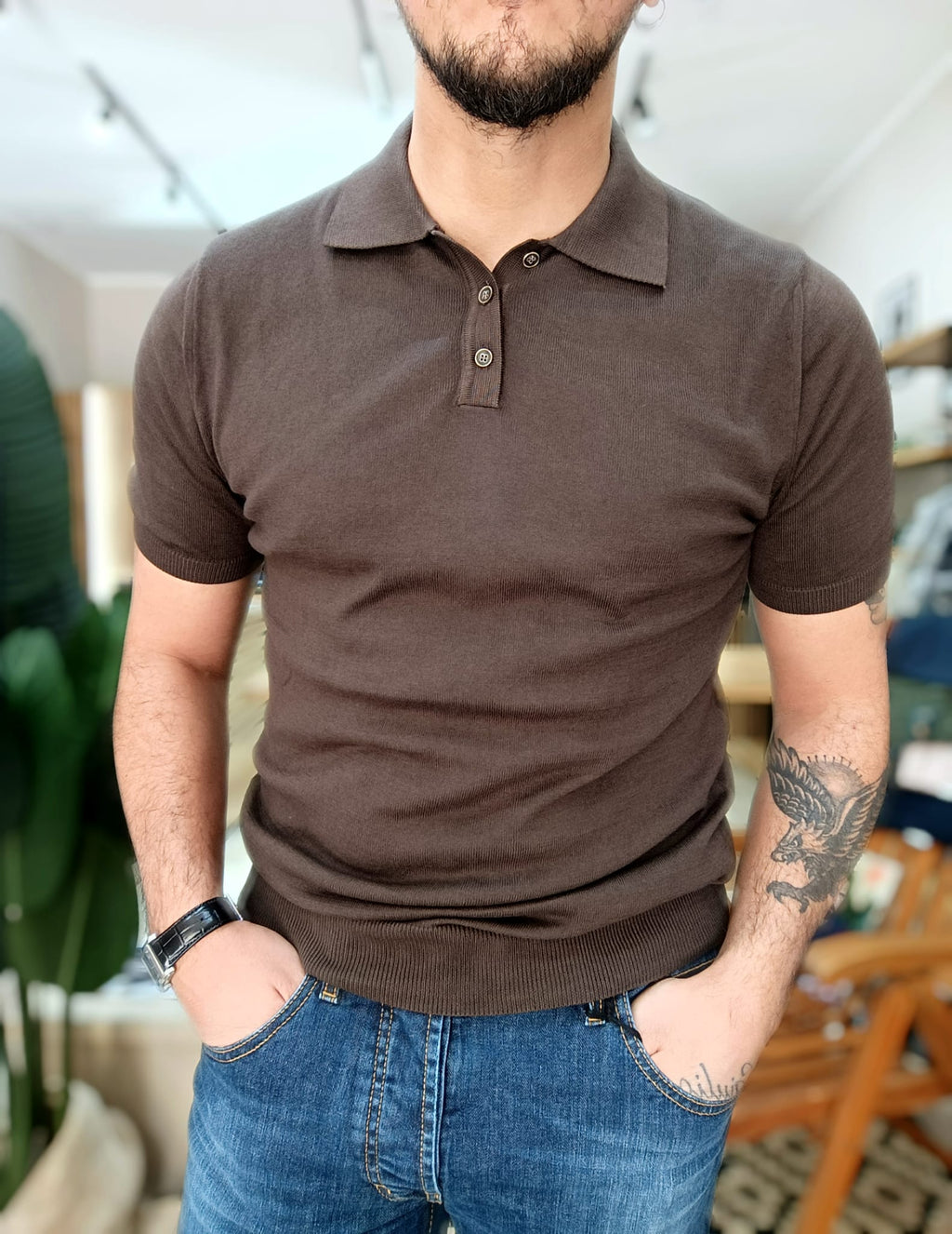 Polo tre bottoni in cotone fine| Made in Italy - Wardrobe Men AversaWardrobe Men Aversa