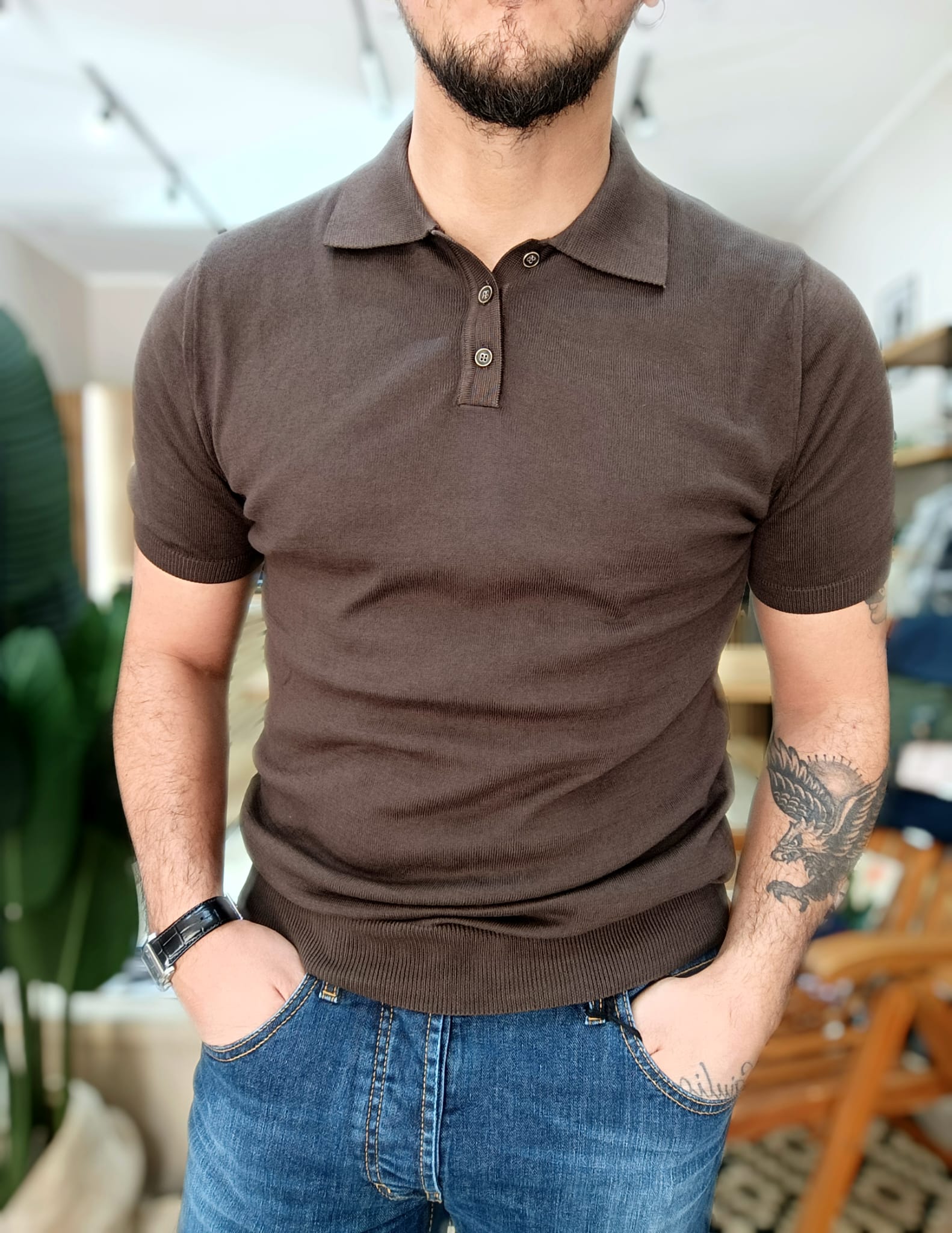 Polo tre bottoni in cotone fine| Made in Italy - Wardrobe Men AversaWardrobe Men Aversa