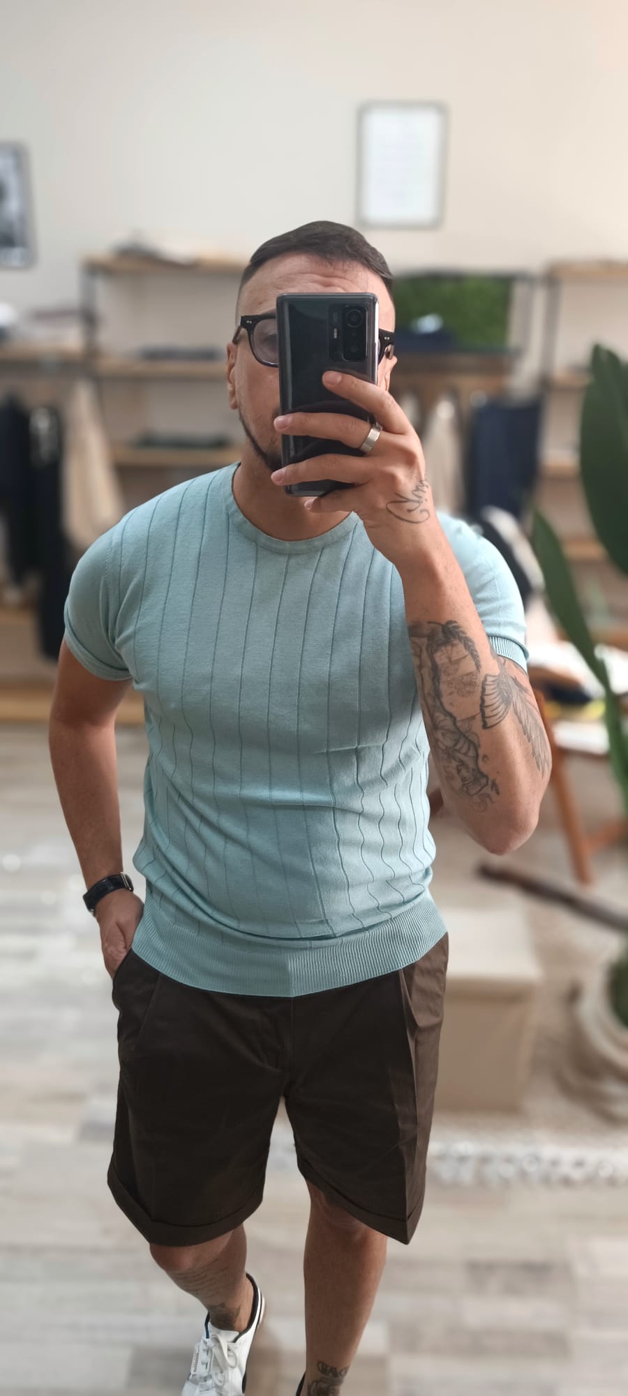 T-shirt giro collo a coste - Wardrobe Men AversaWardrobe Men Aversa