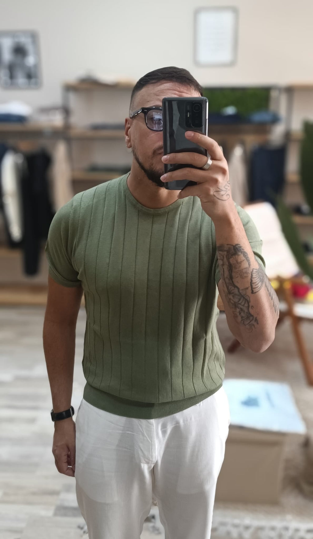 T-shirt giro collo a coste - Wardrobe Men AversaWardrobe Men Aversa