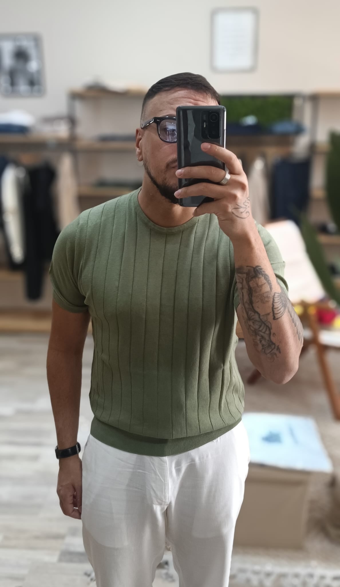 T-shirt giro collo a coste - Wardrobe Men AversaWardrobe Men Aversa