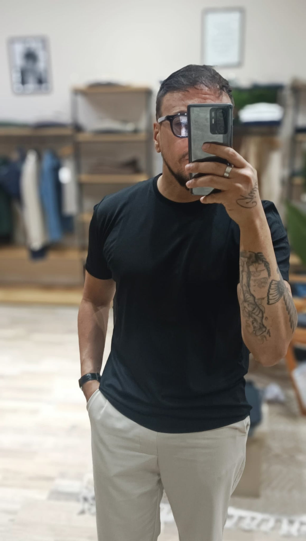 T-shirt giro collo tinta unita in Jersy | made in Italy - Wardrobe Men AversaWardrobe Men Aversa