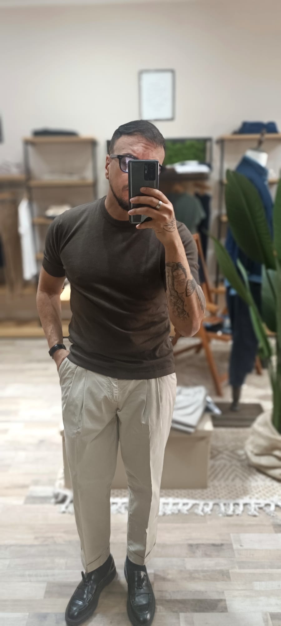 t-shirt uomo in filo