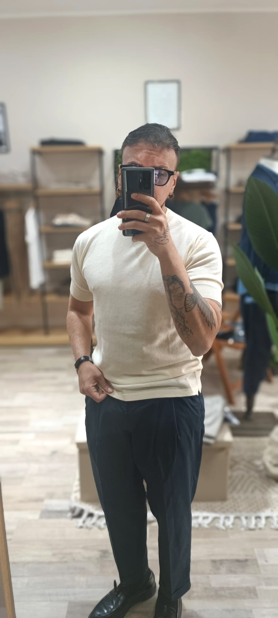 t-shirt uomo in filo
