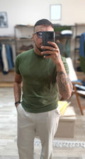 T-Shirt in filo con bordi a contrasto slim fit uomo - Wardrobe Men AversaWardrobe Men Aversa