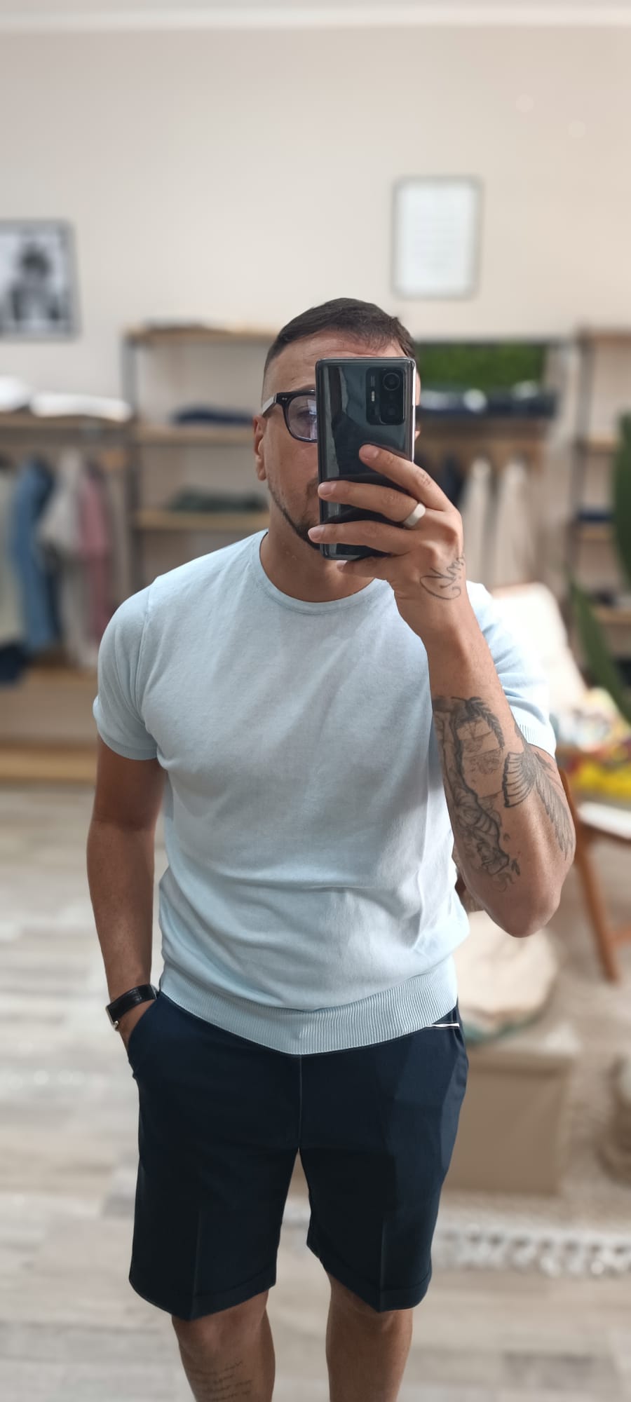 T-shirt paricollo in filo | Made in Italy - Wardrobe Men AversaWardrobe Men Aversa
