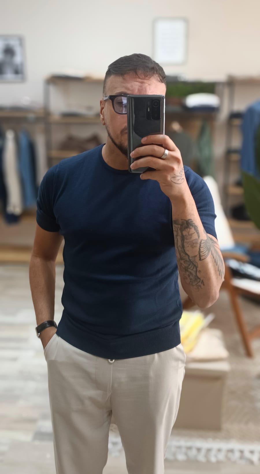 T-shirt paricollo in filo | Made in Italy - Wardrobe Men AversaWardrobe Men Aversa
